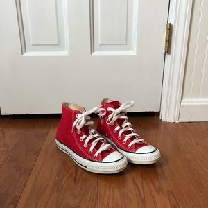 Red high top converse